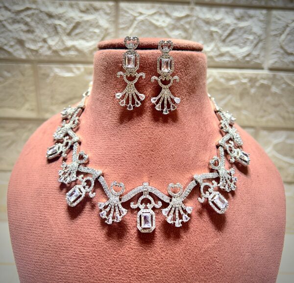 Latest American Diamond Necklace Designs