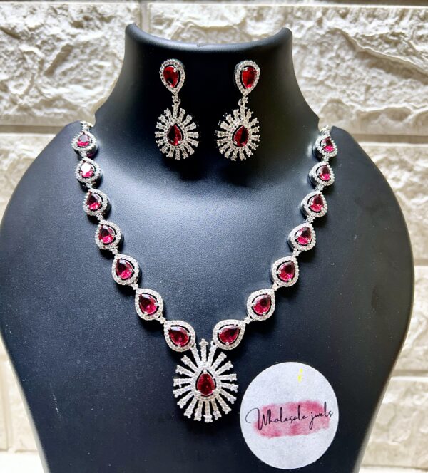 Latest American Diamond Necklace set