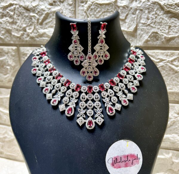 Latest American Diamond Necklace set