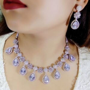 Latest American Diamond Necklace set