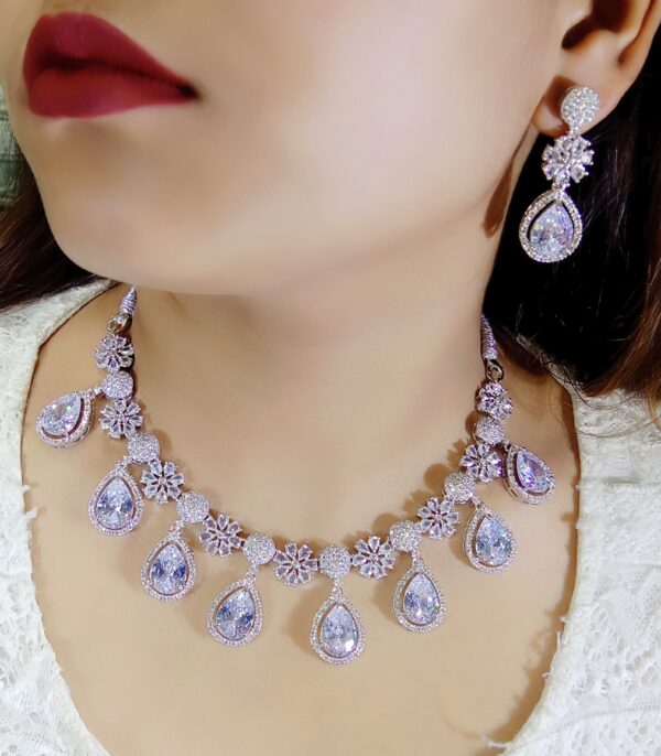 Latest American Diamond Necklace set