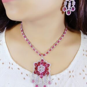Latest American Diamond Necklace set
