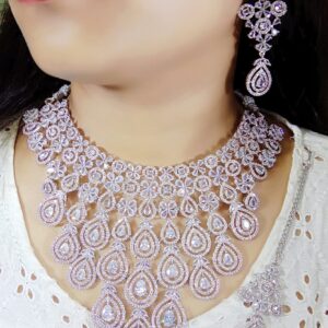 Latest American Diamond Necklace set