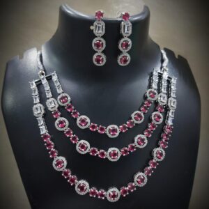 Latest American Diamond Necklace set
