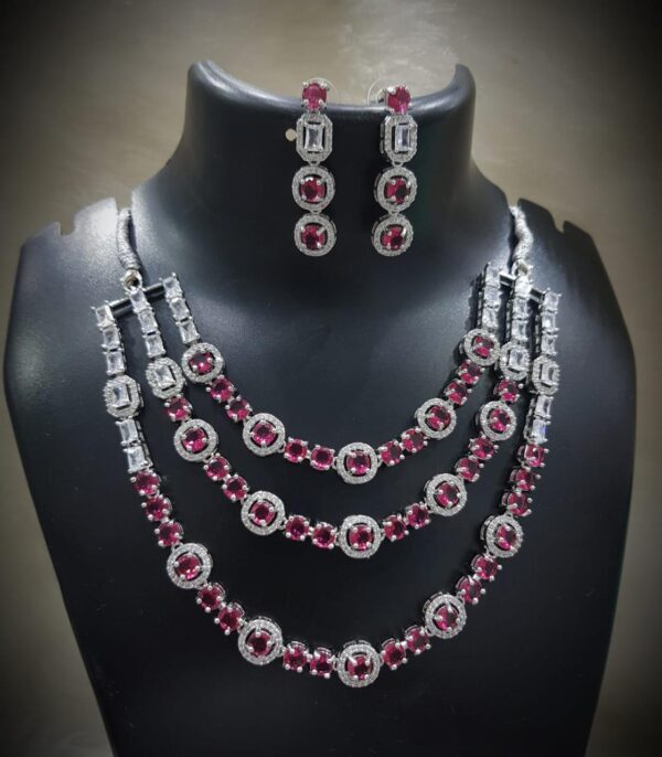 Latest American Diamond Necklace set