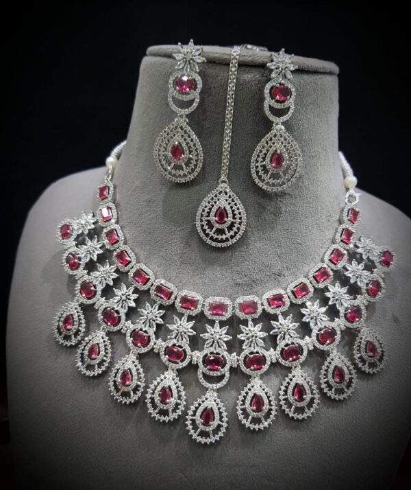 Latest American Diamond Necklace set - Image 2