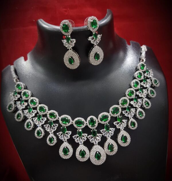 Latest American Diamond Necklace set - Image 2
