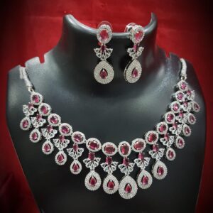 Latest American Diamond Necklace set