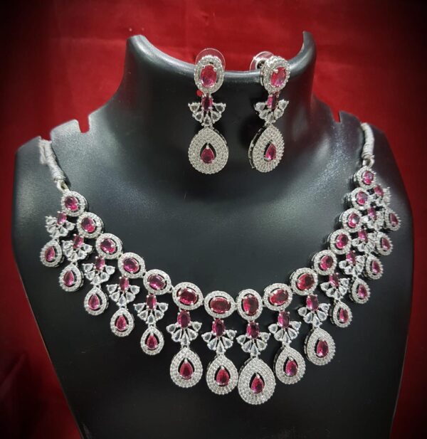 Latest American Diamond Necklace set