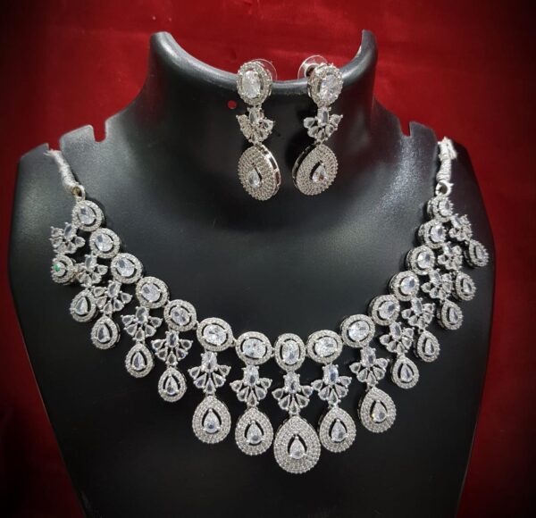 Latest American Diamond Necklace set - Image 3