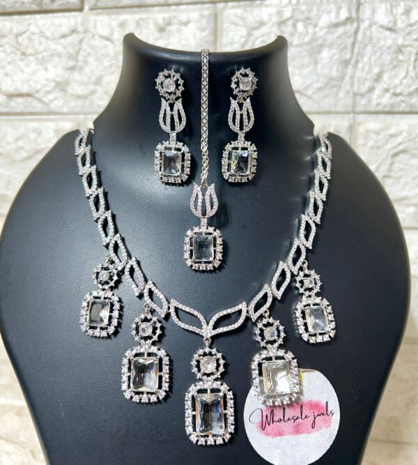 Latest American Diamond Necklace set