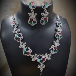 Latest American Diamond Necklace set