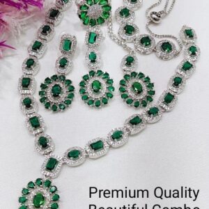 Luxury American Diamond CZ Combo Necklaces Set for Party & Wedding