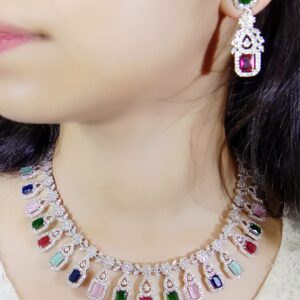 Beautiful Party wear AD CZ Necklaces Set
