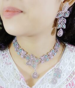 American Diamond CZ Necklace Set for wedding & Party Wear Jewelry