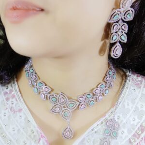 American Diamond CZ Necklace Set for wedding & Party Wear Jewelry