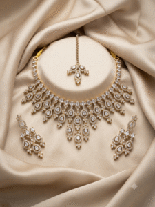 American Diamond CZ Necklace Set Wedding Bridal Jewelry Set