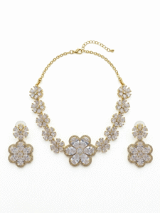 Gold Plated AD CZ Necklace