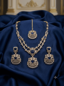American Diamond CZ Necklace Set Wedding Bridal Jewelry Set