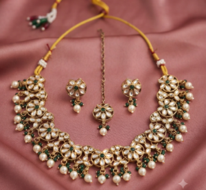 Traditional Kundan Jewelry Set for Women – Bridal Necklace & Earrings