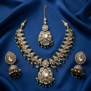 Traditional Kundan Jewelry Set for Women – Bridal Necklace & Earrings