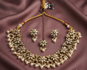 Traditional Kundan Jewelry Set for Women – Bridal Necklace & Earrings