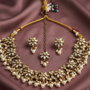 Traditional Kundan Jewelry Set for Women – Bridal Necklace & Earrings