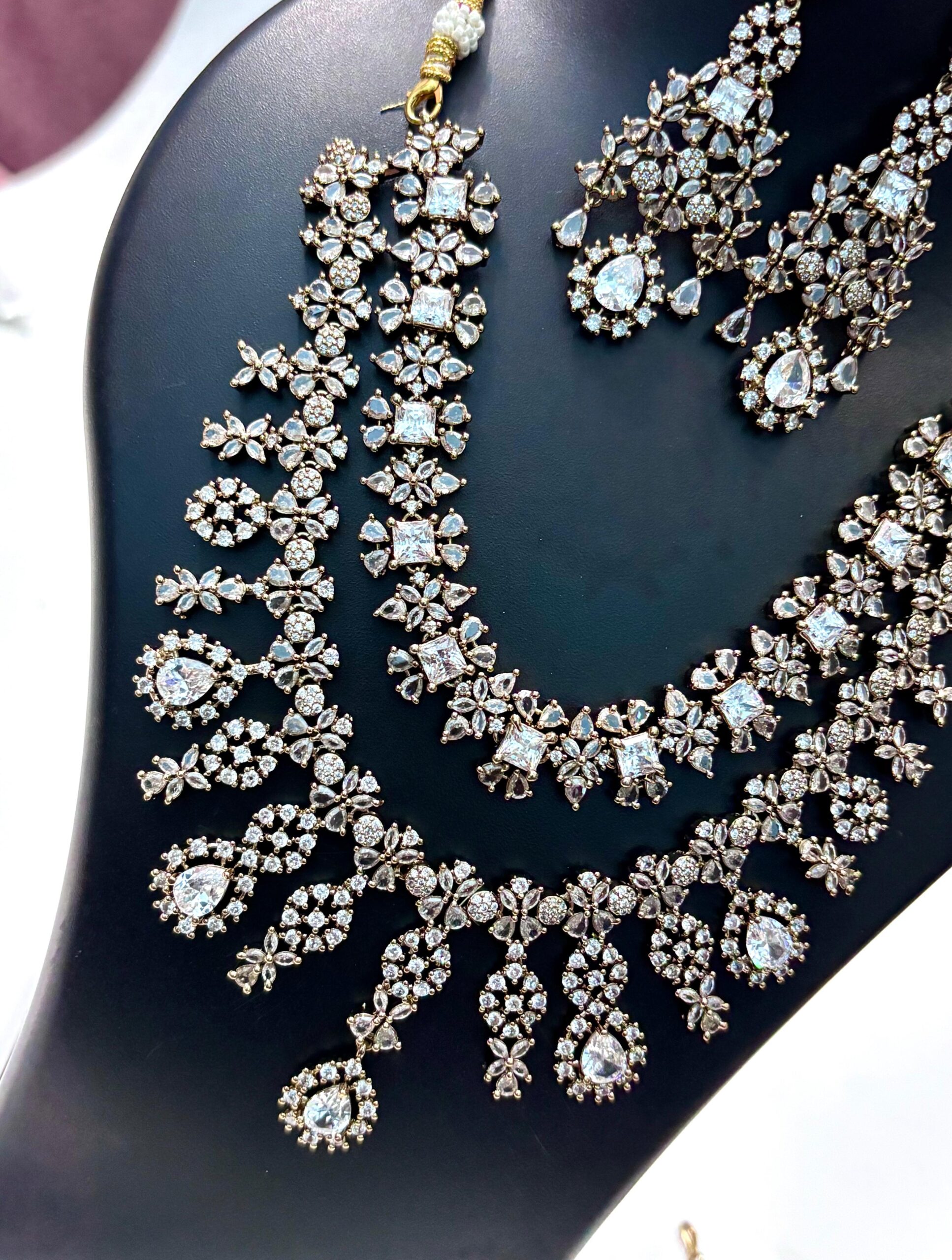 American Diamond Necklace set for party & festival CZ Jewelry - Image 2